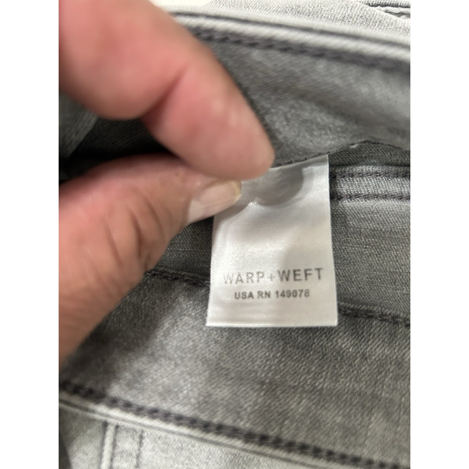 Warp + Weft Women’s Gray Skinny High Rise Jeans Stretch Denim Plus Size 24w Nwt — image 4 of 6